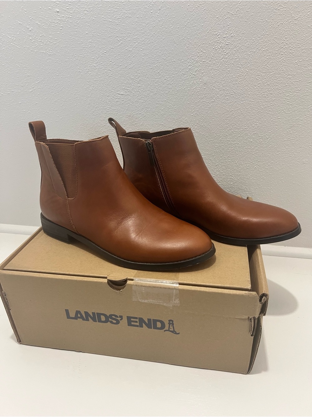 Lands' End: Leather Chelsea Boots